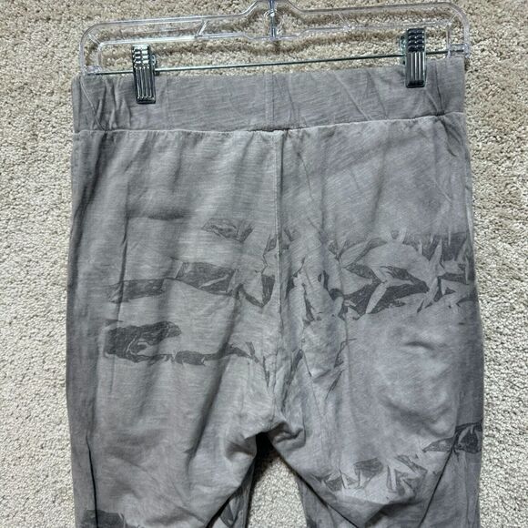 Heel Athens Lab Crop Pants Women's S Gray Tie Dye Pleated Pull On Organic Cotton - Picture 11 of 14